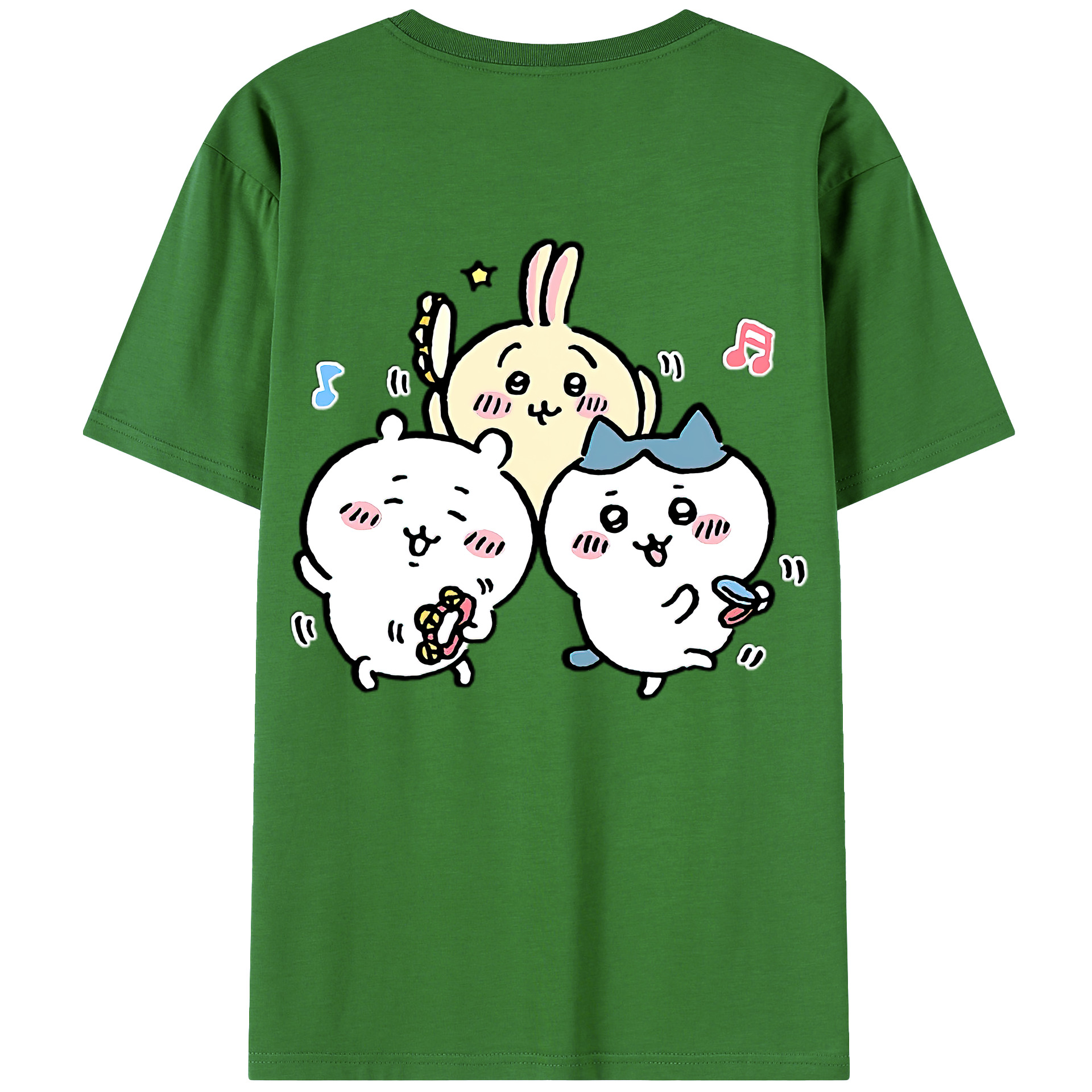 （画像用） ちいかわ ハチワレ Chii-kawa hachiware レディース半袖Tシャツ(バックプリント)